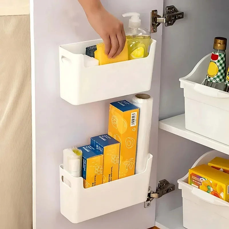 Kitchen cabinets are classified and organized into storage boxes for dishes seasoning bottles drawers and storage boxes