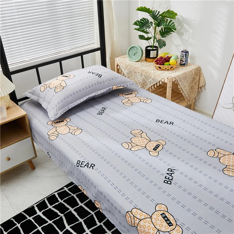 Printed Bed Sheet 1pc For Single Bed 120*210cm Home Textile Modern 100% Polyester Flat Sheets Bed Linens Single Bedspread
