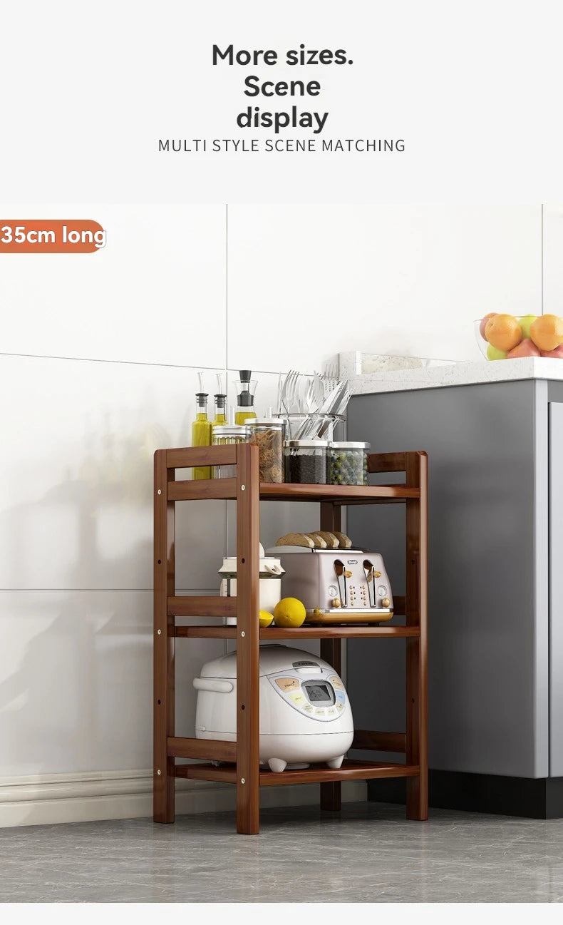 Kitchen shelf, floor standing multi-layer product collection, household pot seasoning shelf, fruit and vegetable bowl and dish