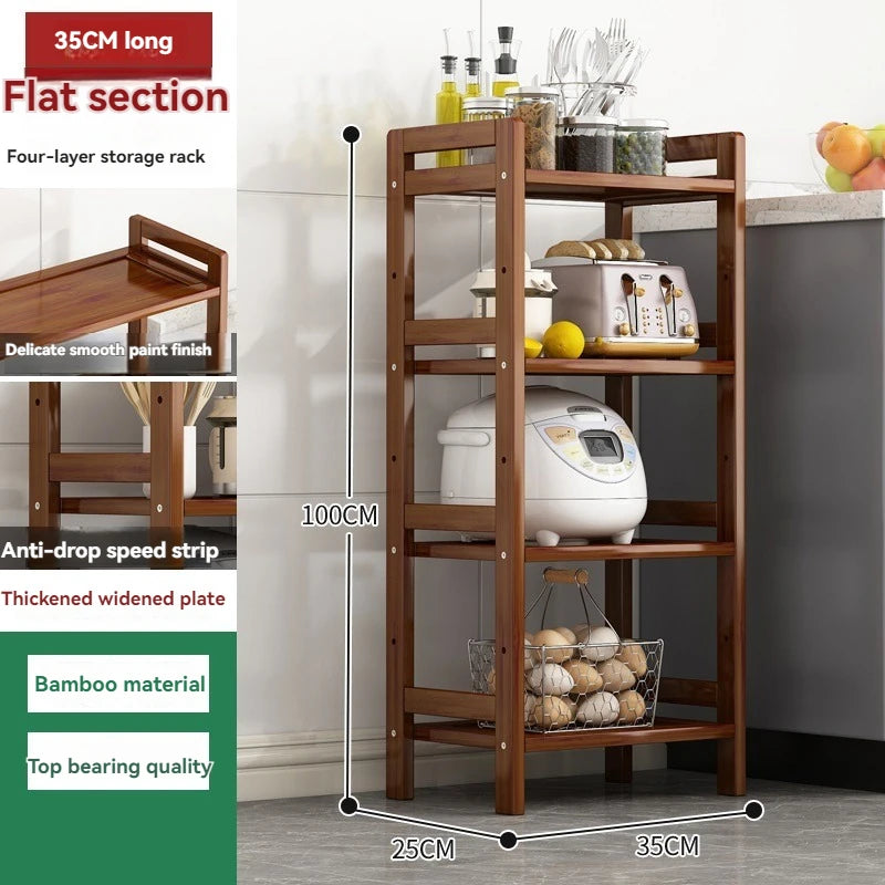 Kitchen shelf, floor standing multi-layer product collection, household pot seasoning shelf, fruit and vegetable bowl and dish