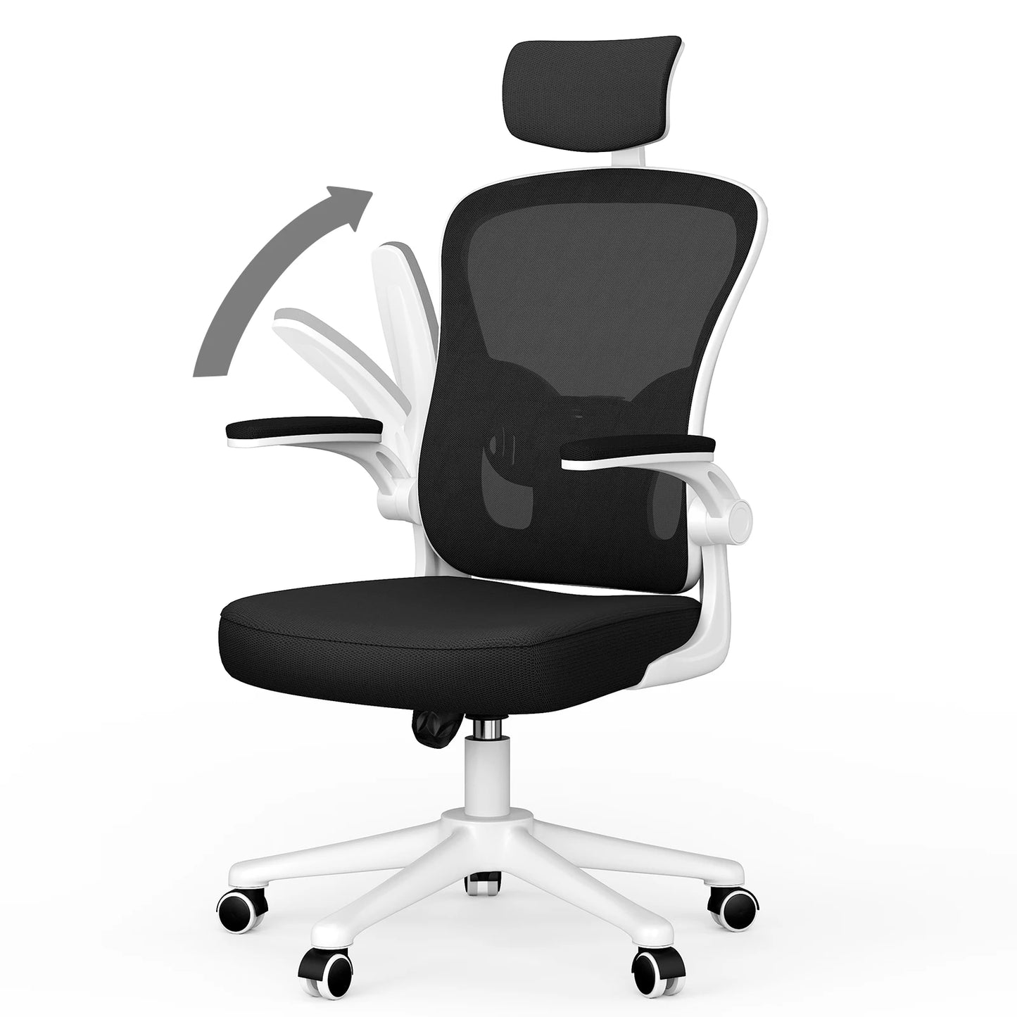 Ergonomic Office Chair, Liftable High Back Gaming Chair with Lumbar Support, Swivel Desk Gaming Chair Seat Depth Adjustable