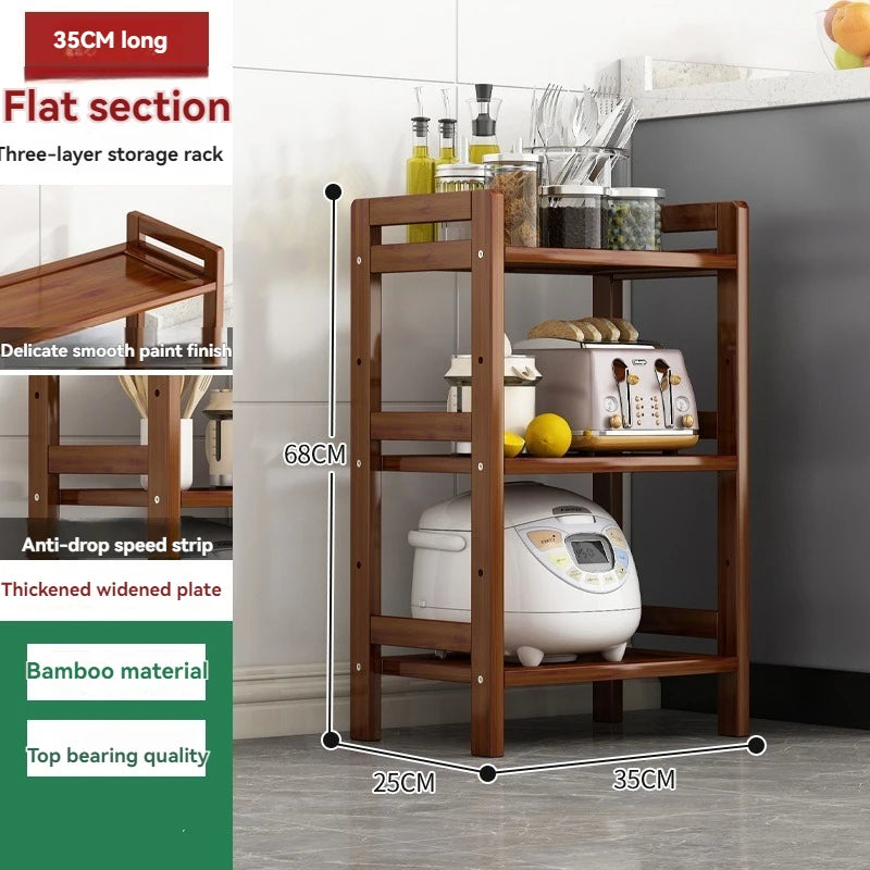 Kitchen shelf, floor standing multi-layer product collection, household pot seasoning shelf, fruit and vegetable bowl and dish