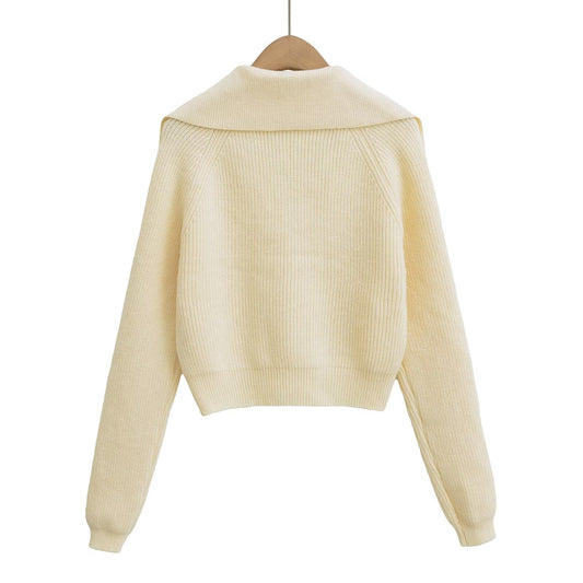 Women's Retro Soft Glutinous Sweater Coat Top