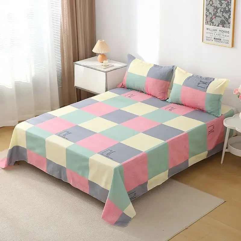 ‌Bohemian Bed Sheet Set - 400TC Mediterranean-Style Cotton with Fade-Resi