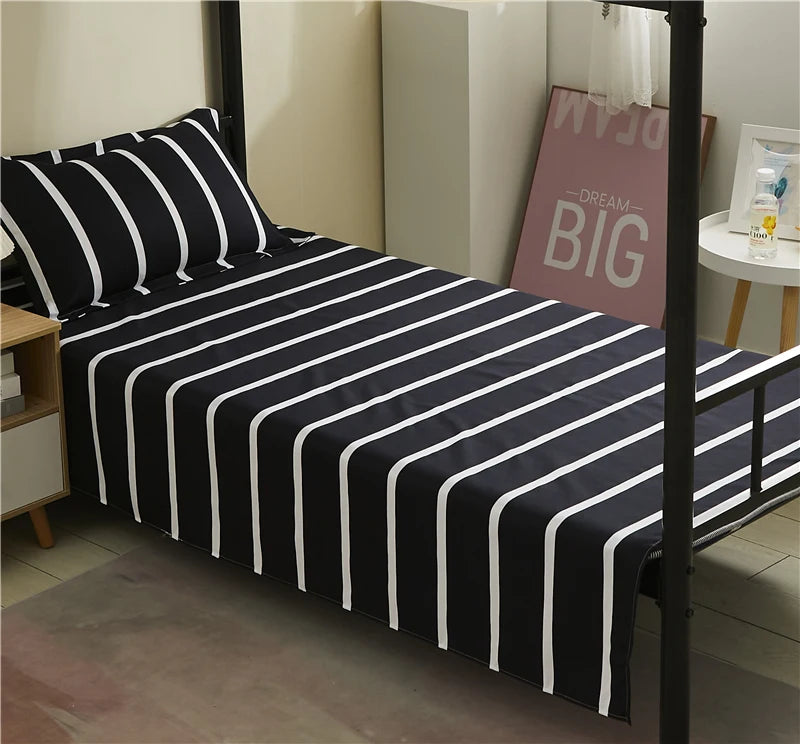 Printed Bed Sheet 1pc For Single Bed 120*210cm Home Textile Modern 100% Polyester Flat Sheets Bed Linens Single Bedspread