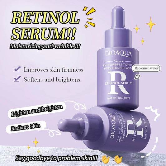 3pcs BIOAQUA Vitamin C Retinol Hyaluronic Acid Serum Face Moisturizing Anti Wrinkle Whitening Facial Essence Skin Care Products