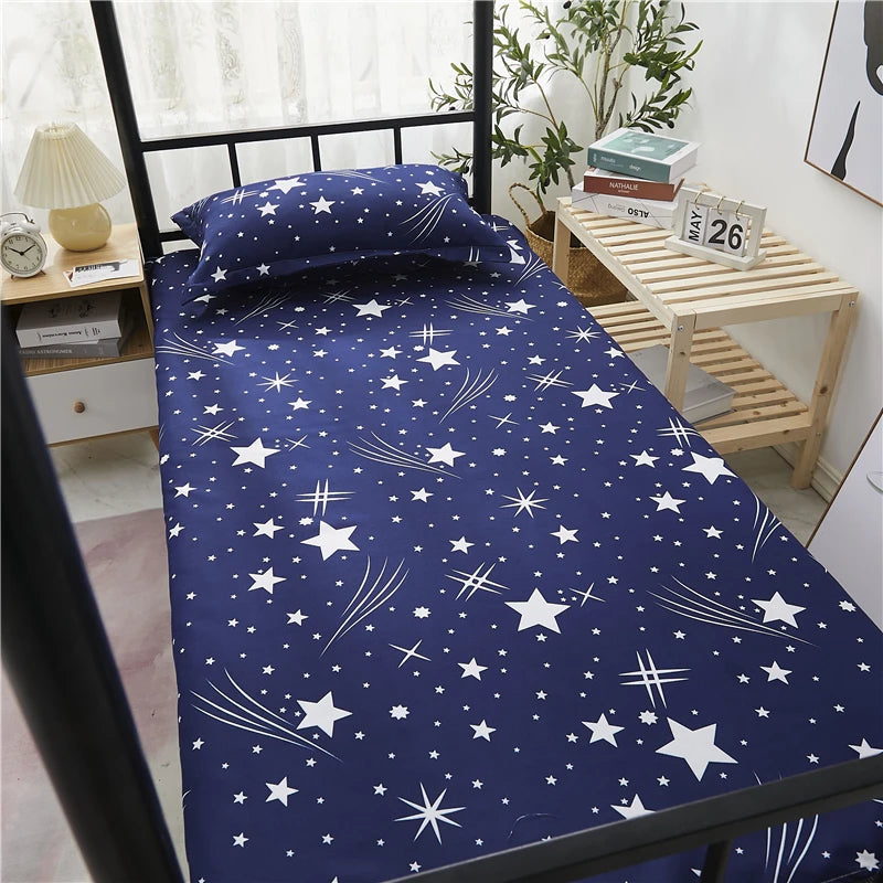 Printed Bed Sheet 1pc For Single Bed 120*210cm Home Textile Modern 100% Polyester Flat Sheets Bed Linens Single Bedspread