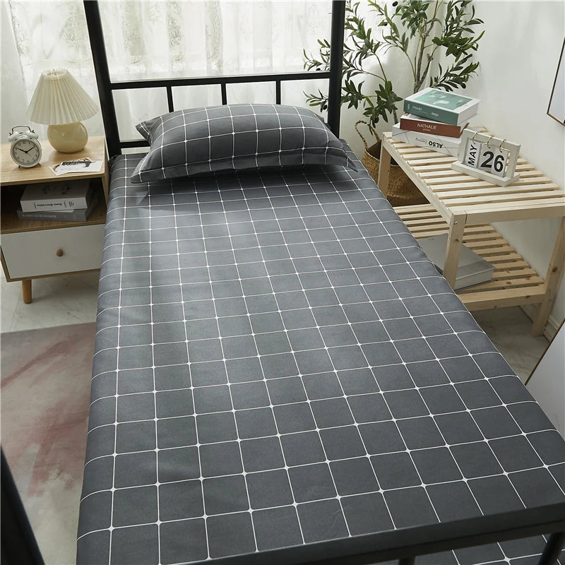 Printed Bed Sheet 1pc For Single Bed 120*210cm Home Textile Modern 100% Polyester Flat Sheets Bed Linens Single Bedspread