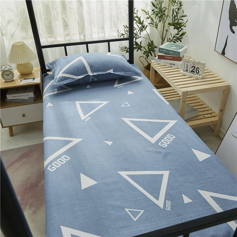 Printed Bed Sheet 1pc For Single Bed 120*210cm Home Textile Modern 100% Polyester Flat Sheets Bed Linens Single Bedspread
