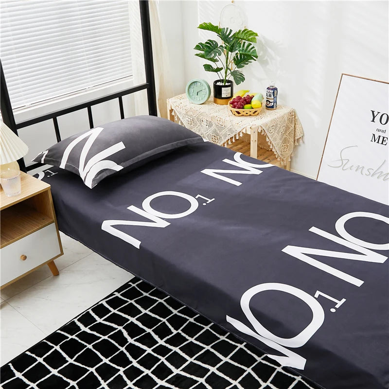 Printed Bed Sheet 1pc For Single Bed 120*210cm Home Textile Modern 100% Polyester Flat Sheets Bed Linens Single Bedspread