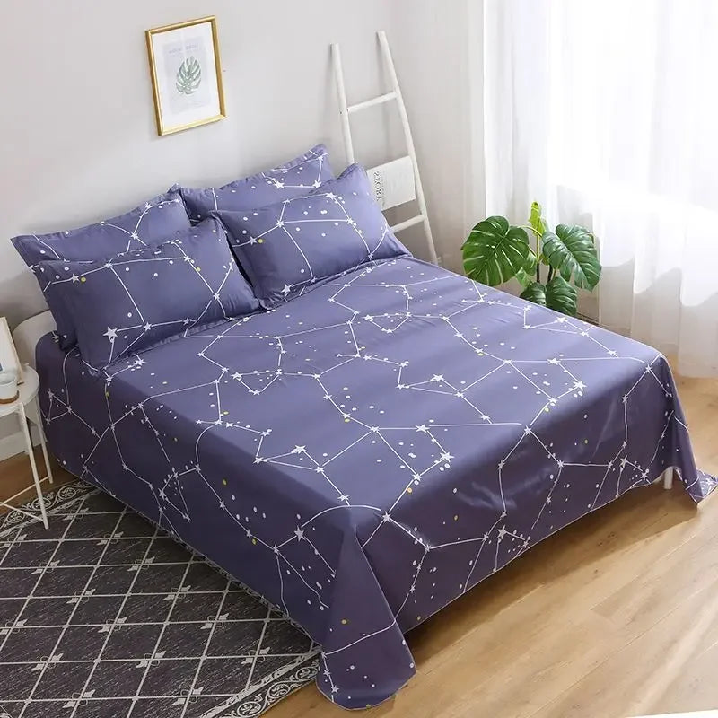 ‌Bohemian Bed Sheet Set - 400TC Mediterranean-Style Cotton with Fade-Resi
