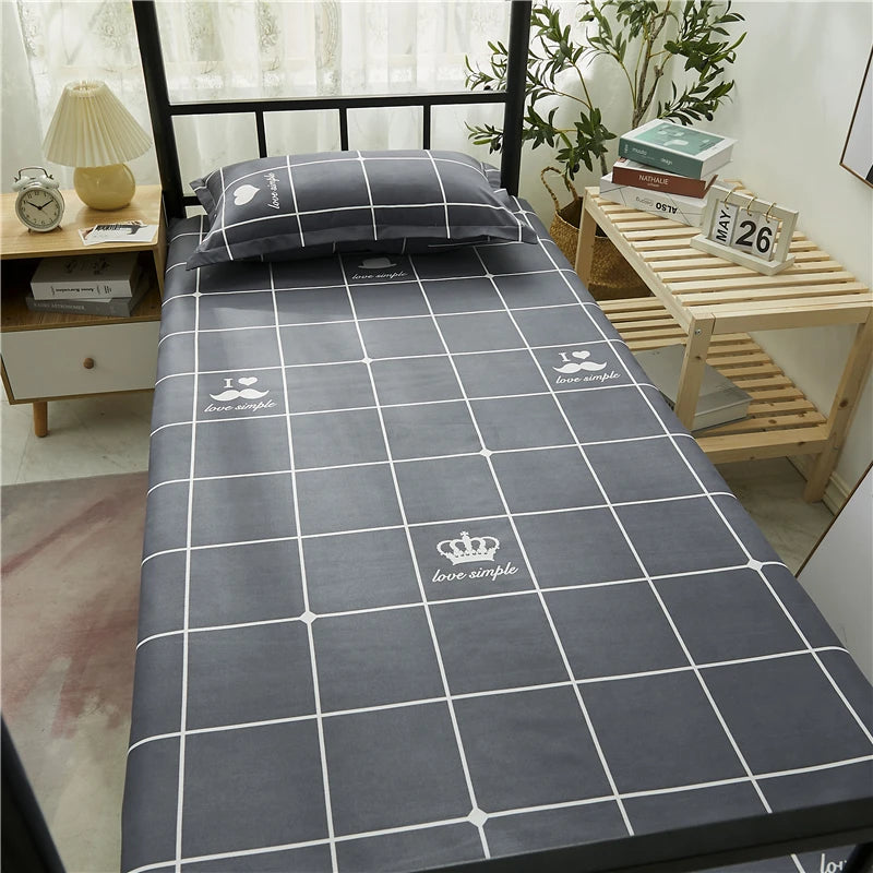 Printed Bed Sheet 1pc For Single Bed 120*210cm Home Textile Modern 100% Polyester Flat Sheets Bed Linens Single Bedspread