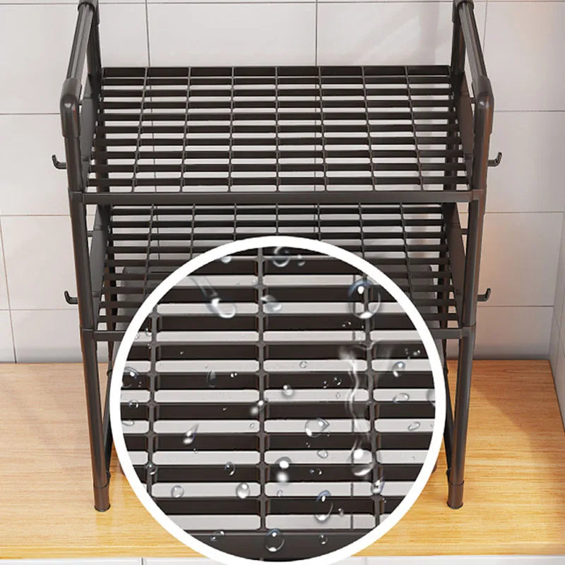 Kitchen Storage Rack Microwave Shelf Condiment Organizer Shelf Multi-Layer Simple Countertop Tidying Shelves Kitchen Accessories